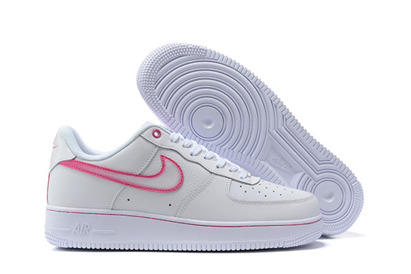 Women's Air Force 1 Low Top White/Pink Shoes 097 Women's Air Force 1 Low Top White/Pink Shoes 097